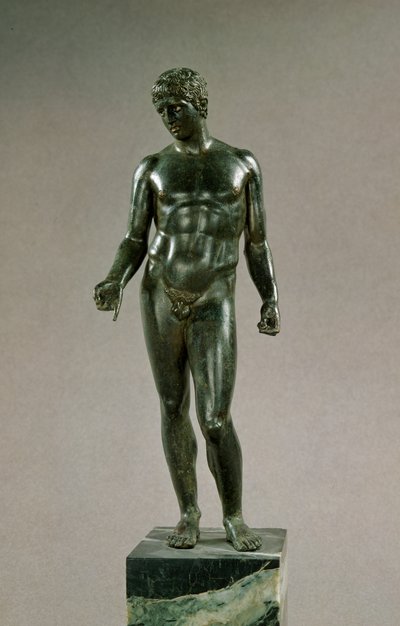 Merkür Heykeli, Polyclitus'un Yunan Discophoros'unun uyarlaması, Roma, MS 25-50 (bronz) by Unbekannt