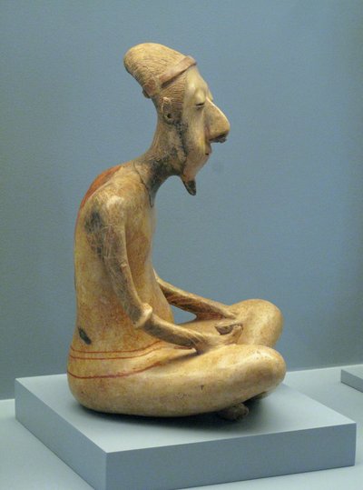 Meditasyon yapan yaşlı bir adamın heykelciği, Lagunillas, Geç Preklasik-Erken Klasik dönem, MÖ 300-MS 600 by Unbekannt