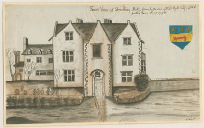 Streethay Hall: sulu boya, 1786 by Unbekannt