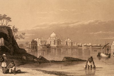 Tac Mahal, Agra, Uttar Pradesh, Hindistan (gravür) by Unbekannter Künstler
