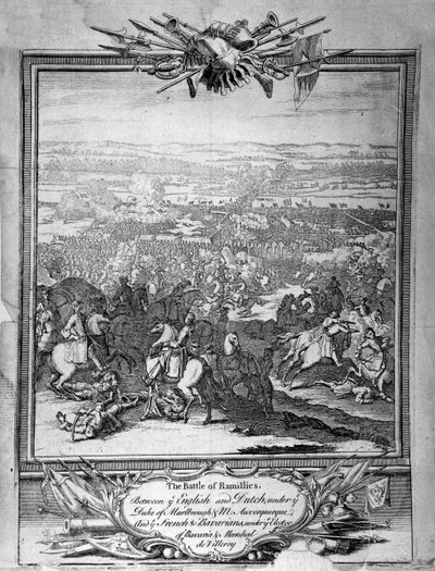 Ramillies Savaşı, c.1780 (gravür) by Unbekannt