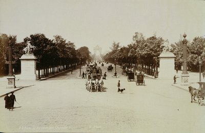 Champs Elysees, Paris (sepya fotoğrafı) by Unbekannt