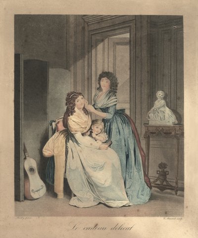 The Delicate Gift, Paris, 1820 dolayları (gravür) by Unbekannter Künstler
