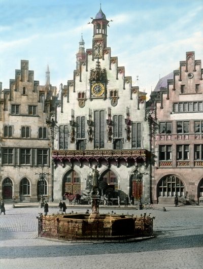 Frankfurt belediye binasının adı Römer'dir. by Unbekannter Künstler