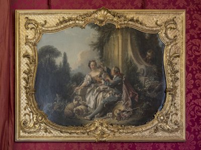 Gallant Pastor veya Garland. Francois Boucher (1703-1770) tarafından yapılan tablo. Prensesin geçit töreni veya geçit odası. Otel de Soubise, Paris by Unbekannt