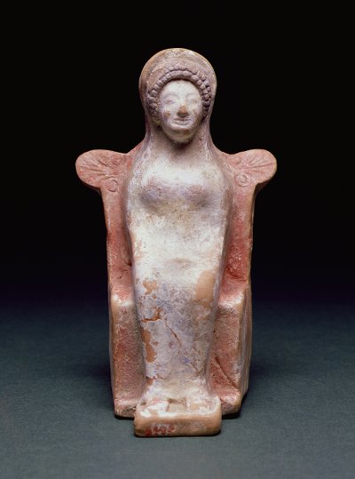 Tanrıça Athena, Yunan, yaklaşık MÖ 490 (pişmiş toprak ve pigment) by Unbekannt