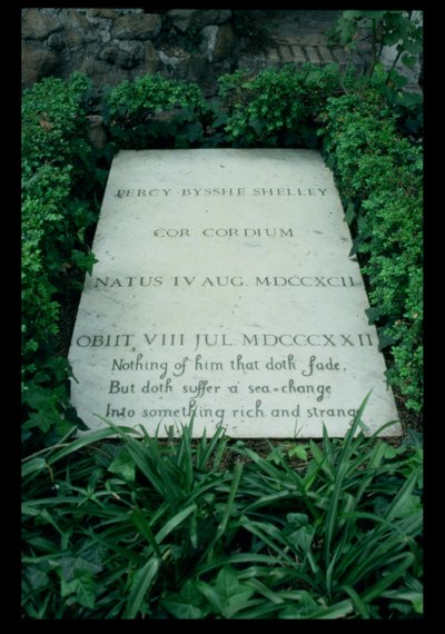 Percy Bysshe Shelley'nin Mezarı (1792-1822) (s/b fotoğraf) by Unbekannt
