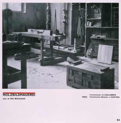 Bauhaus, Weimar'ın Atölyelerinden Ahşap Oymacı Atölyesi by Unbekannt