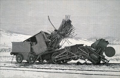 Büyük bir tren kazasının ardından. by Unbekannt