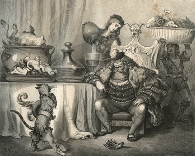 Önyükleme kedisi Ogre ile tanışır. Charles Perrault