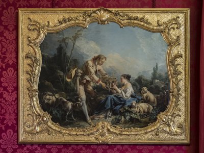 Kendini beğenmiş papaz ya da kafes. Francois Boucher (1703-1770) tarafından yapılan tablo. Prensesin geçit töreni veya geçit odası. Otel de Soubise, Paris by Unbekannt