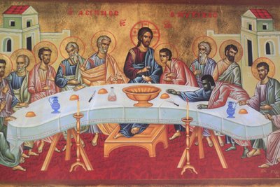 Son Akşam Yemeği. Saint-Antoine-le-Grand Ortodoks kilisesi Saint-Laurent-en-Royans Fransa by Unbekannt