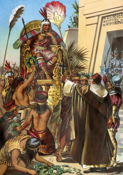 Misyoner rahip Vicente de Valverde 1532 yılında Kral İnka Atahualpa