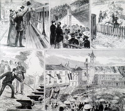 Newbury ve Didcot demiryolunun açılışı by Unbekannt