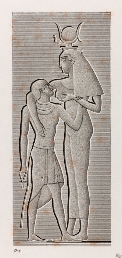 Thebes, Karnak, yakın çekim by Unbekannt