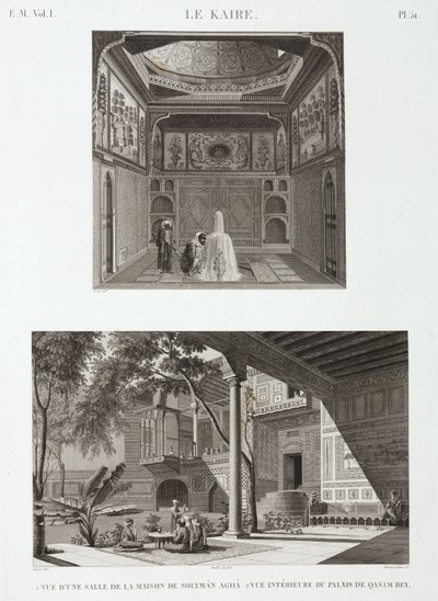 İslam mimarisinden iki örnek, Kahire, Mısır, c 1798 by Unbekannt