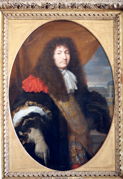 Versay sarayı. Kral Louis XIV (1638 - 1715 ),(resim) by Unbekannter Künstler