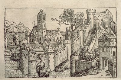 H. Schedel'in 'Liber Chronicarum' adlı gravür kitabından İskenderiye Antik Kenti'nin görünümü by Unbekannter Künstler