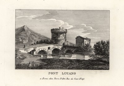 Tivoli yolunda Lucano Köprüsü ve Plautii, Pont Lucano veya Ponte Lucano Mozolesi
