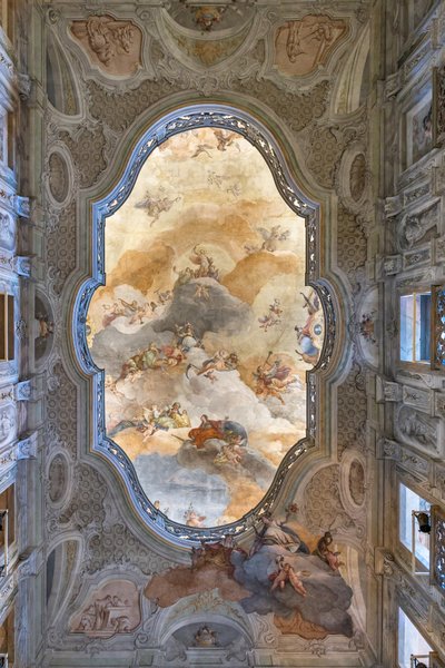 Tavan görünümü, Giriş Salonu veya Fuaye, Teatro Grande, Brescia, İtalya (fotoğraf) by Unbekannter Künstler