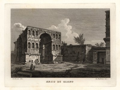 Janus Kemeri kalıntılarının görünümü, Arco di Giano, Roma by Unbekannt