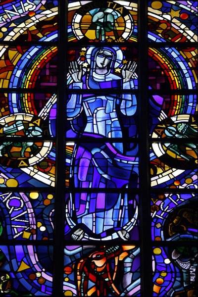 Louis Barillet ve Jean Le Chevallier, Blois, Fransa tarafından Notre-Dame-de-la-Trinite kilisesinde Meryem Ana vitray by Unbekannt