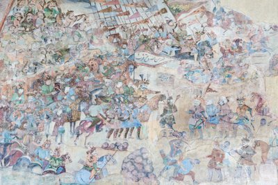 Qeysarieh portalındaki duvar resimleri, Nakş-ı Cihan İmam meydanı, İsfahan, İran (fresk) by Unbekannter Künstler