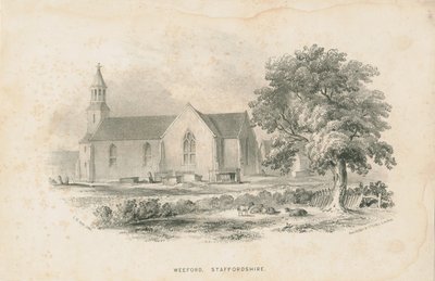 Weeford Kilisesi: litografi, 1841 by Unbekannt