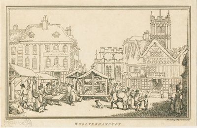 Wolverhampton - Pazar Yeri: gravür, nd [c 1799] by Unbekannt