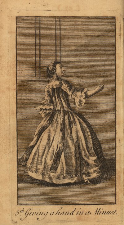 Bir minuet içinde bir el veren genç bayan by Unbekannt