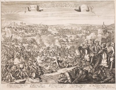 1702'de Luzzara Savaşı ile ilgili broşür by Unbekannter Stecher