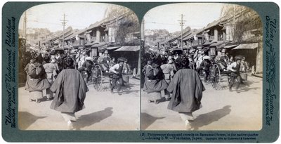 Batsumati caddesi, Yokohama, Japonya, 1904. by Underwood and Underwood