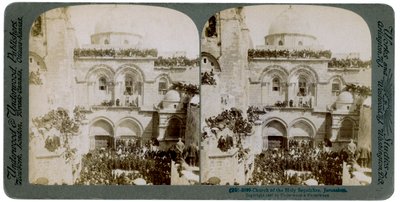 Kutsal Kabir Kilisesi, Kudüs, Filistin, 1897. by Underwood and Underwood