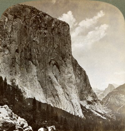 El Capitan ve Yarım Kubbe, Yosemite Vadisi, Kaliforniya, ABD, 1902 by Underwood and Underwood