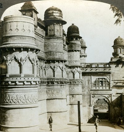 Man Singh Sarayı, Gwalior, Madhya Pradesh, Hindistan, c1900