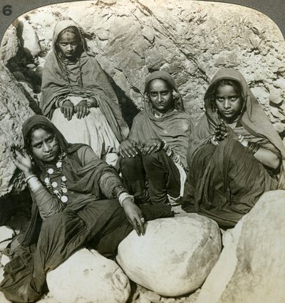 Yerli Bhujji kızları, Sutlej Nehri, Himalayalar, Hindistan, c1900