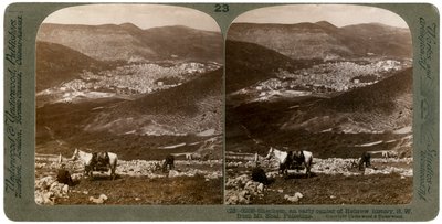 Şekem, Ebal Dağı'nın güneybatısında, Filistin, 1900'ler. by Underwood and Underwood