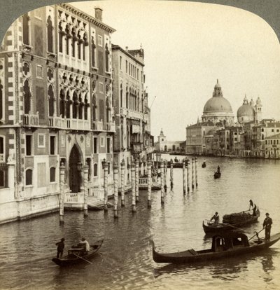 Büyük Kanal, Venedik, İtalya. by Underwood and Underwood