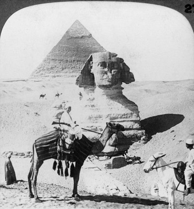 Büyük Giza Sfenksi, Mısır, 1905. by Underwood and Underwood