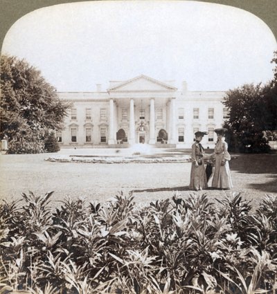 Beyaz Saray, Milletler Şefinin tarihi konutu - kuzey cephesi Washington, DC, 1908 by Underwood and Underwood