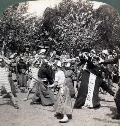 Japon gençliğinin savaşçı ruhu, Tokyo, Japonya, 1896 by Underwood and Underwood