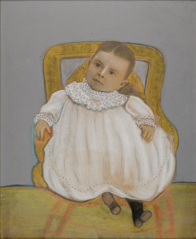 Boyalı Sandalyedeki Bebek by Unidentified
