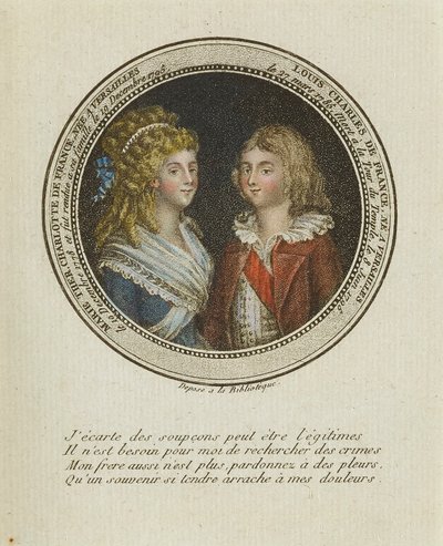 Maria Theresa Charlotte de France, Louis Charles de France by Unidentified