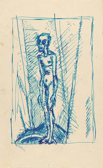 Ayakta Duran Çıplak Adam by Unidentified