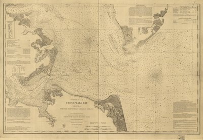 Chesapeake Körfezi, Levha no. 1, York Nehri, Hampton Roads, Chesapeake girişi... LOC 99447134 by United States Coast Survey