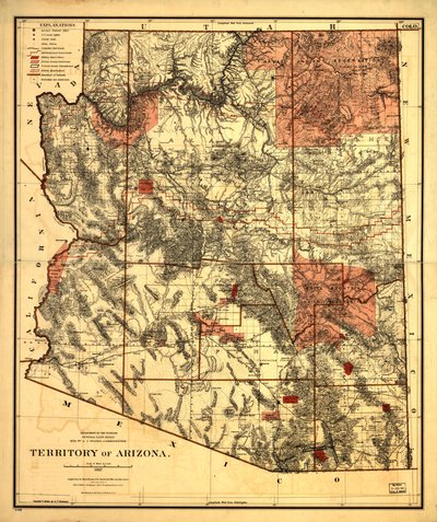 Arizona Bölgesi. by United States. General Land Office