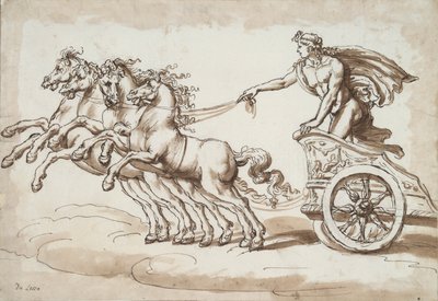 Dört Atın Çektiği Arabada Apollo by Unknown