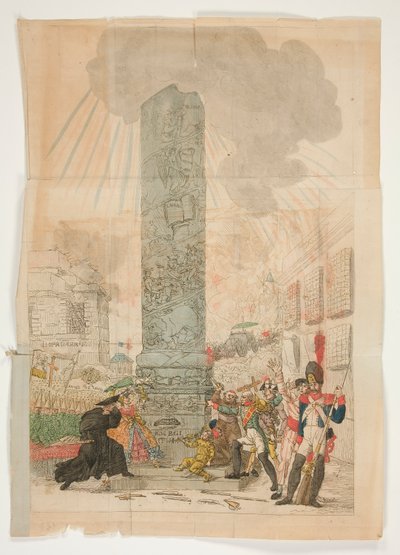 Bir anıtın önünde çatışma by Unknown