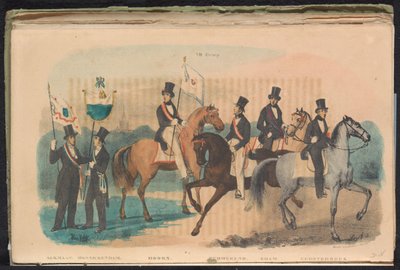 Alkmaar, Monnickendam, Hoorn, Purmerend, Edam ve Grootebroek onur muhafızlarının kostümleri ve pankartları, 1840-1842 VII. Grup (nesne üzerindeki başlık) by Unknown