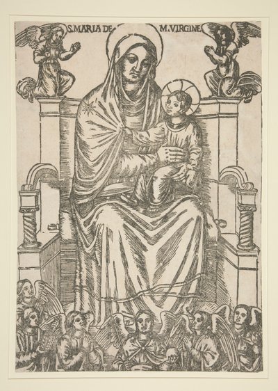 Madonna ve Çocuk Enthroned by Unknown